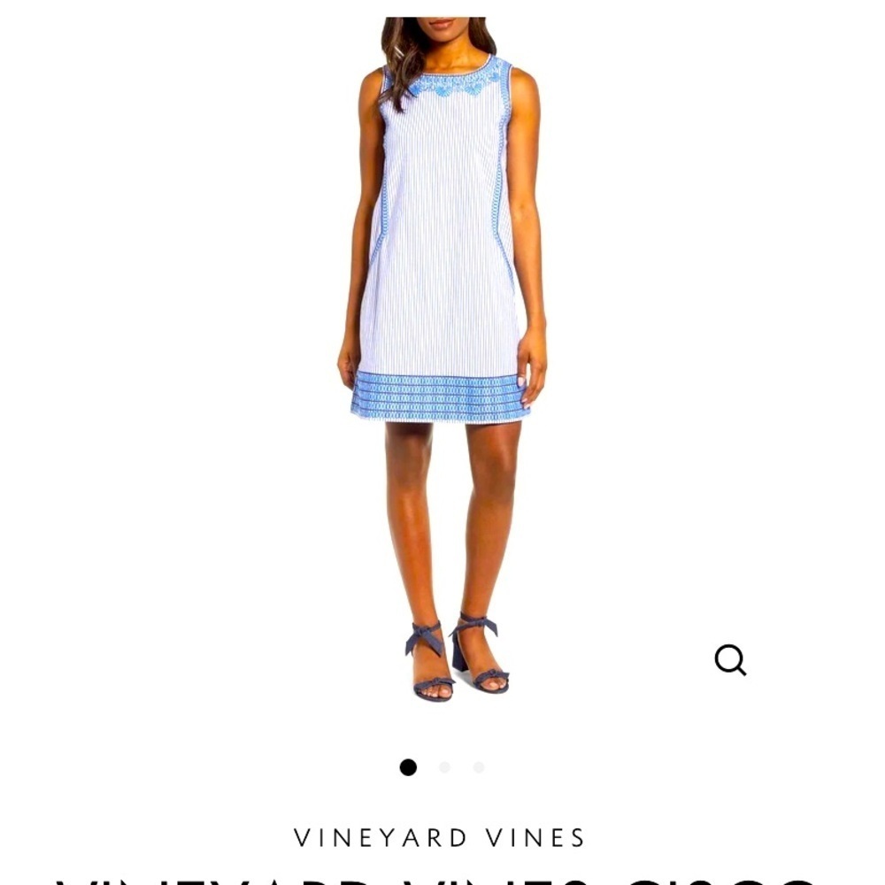 Vineyard vines Cisco swing embroidered dress 8 $198 preppy spring formal classic